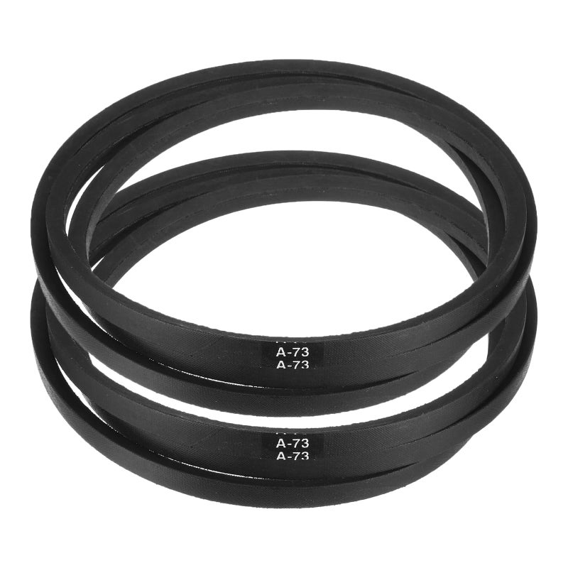 يو إكس سيل Uxcell قطعتان A73 أو 4L750 حزام على شكل حرف V مطاطي كلاسيكي ملفوف، 73 بوصة (1854 مم) محيط داخلي، حزام على شكل حرف V - Image 1